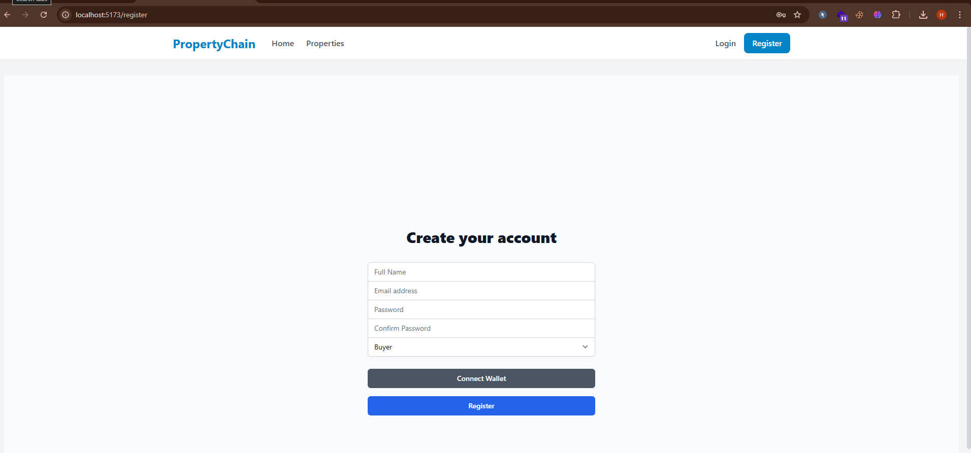 PropertyChain Register